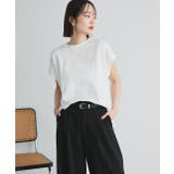【2025SS新作】バックギャザーフレンチスリーブTシャツ | ad thie | 詳細画像7 