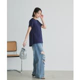 ペプラムフリルデザインTシャツ | ad thie | 詳細画像21 