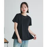 ペプラムフリルデザインTシャツ | ad thie | 詳細画像32 