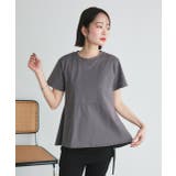 ペプラムフリルデザインTシャツ | ad thie | 詳細画像6 