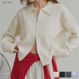 ダブルジップポロニットカーディガン | ad thie | 詳細画像1 