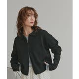 ダブルジップポロニットカーディガン | ad thie | 詳細画像14 