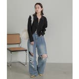 ダブルジップポロニットカーディガン | ad thie | 詳細画像16 