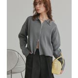 ダブルジップポロニットカーディガン | ad thie | 詳細画像22 