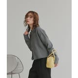 ダブルジップポロニットカーディガン | ad thie | 詳細画像23 