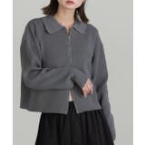 ダブルジップポロニットカーディガン | ad thie | 詳細画像29 