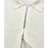 ダブルジップポロニットカーディガン | ad thie | 詳細画像48 