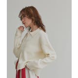 ダブルジップポロニットカーディガン | ad thie | 詳細画像7 