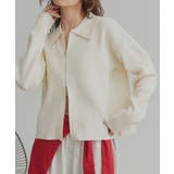 アイボリー | ダブルジップポロニットカーディガン | ad thie