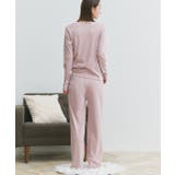 ロゴ刺繍スムースロングTシャツルームウェア | ad thie | 詳細画像13 