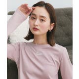 ロゴ刺繍スムースロングTシャツルームウェア | ad thie | 詳細画像15 