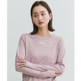 ロゴ刺繍スムースロングTシャツルームウェア | ad thie | 詳細画像16 