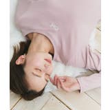 ロゴ刺繍スムースロングTシャツルームウェア | ad thie | 詳細画像17 