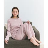 ロゴ刺繍スムースロングTシャツルームウェア | ad thie | 詳細画像20 