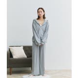 スムースダブルジップパーカールームウェア	 | ad thie | 詳細画像2 