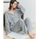 モクグレー | スムースダブルジップパーカールームウェア	 | ad thie