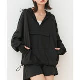 ブラック | UVカットラッシュガード ハーフジップアノラックパーカー | ad thie