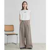 フロントタックイージーワイドパンツ | ad thie | 詳細画像9 