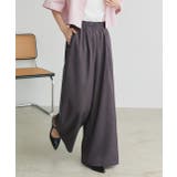 グレー | フロントタックイージーワイドパンツ | ad thie