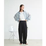 ショート丈シアーシャツ 半袖リブTシャツセット | ad thie | 詳細画像2 