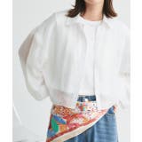 ショート丈シアーシャツ 半袖リブTシャツセット | ad thie | 詳細画像22 