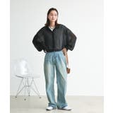 ショート丈シアーシャツ 半袖リブTシャツセット | ad thie | 詳細画像37 