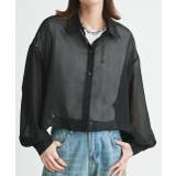 ショート丈シアーシャツ 半袖リブTシャツセット | ad thie | 詳細画像39 