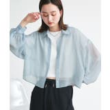 ショート丈シアーシャツ 半袖リブTシャツセット | ad thie | 詳細画像5 