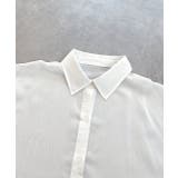 ショート丈シアーシャツ 半袖リブTシャツセット | ad thie | 詳細画像56 