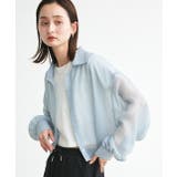 ショート丈シアーシャツ 半袖リブTシャツセット | ad thie | 詳細画像6 