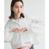 オフホワイト×オフホワイト | ショート丈シアーシャツ 半袖リブTシャツセット | ad thie