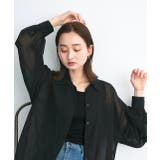 オーバーシルエットシアーシャツ リブタンクトップセット | ad thie | 詳細画像48