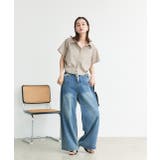 ショート丈ドロストチェックシャツ | ad thie | 詳細画像10 