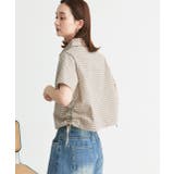 ショート丈ドロストチェックシャツ | ad thie | 詳細画像13 