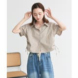 ショート丈ドロストチェックシャツ | ad thie | 詳細画像16 