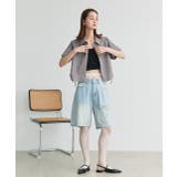 ショート丈ドロストチェックシャツ | ad thie | 詳細画像22 