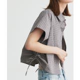 ショート丈ドロストチェックシャツ | ad thie | 詳細画像25 