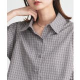 ショート丈ドロストチェックシャツ | ad thie | 詳細画像33 