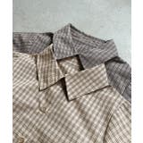 ショート丈ドロストチェックシャツ | ad thie | 詳細画像36 