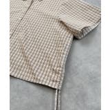 ショート丈ドロストチェックシャツ | ad thie | 詳細画像39 