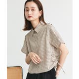 ショート丈ドロストチェックシャツ | ad thie | 詳細画像7 