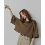 ブラウン | ベーシックショート丈Tシャツ | ad thie
