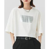 オフホワイト | 【2025SS新作】ヴィンテージライク箔プリントTシャツ | ad thie