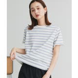 ボーダー×ライトブルー | 【2025SS新作】ベーシッククルーネックTシャツ | ad thie