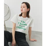 オフホワイト×グリーン | ベーシックロゴプリントTシャツ | ad thie