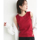 レッド | 前後2wayリブタンクトップ | ad thie