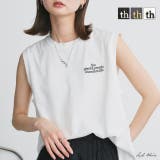ワンポイントロゴ刺繍タンクトップ | ad thie | 詳細画像1 