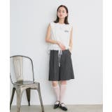 ワンポイントロゴ刺繍タンクトップ | ad thie | 詳細画像13 