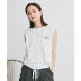 ワンポイントロゴ刺繍タンクトップ | ad thie | 詳細画像14 