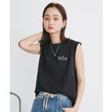 ワンポイントロゴ刺繍タンクトップ | ad thie | 詳細画像22 